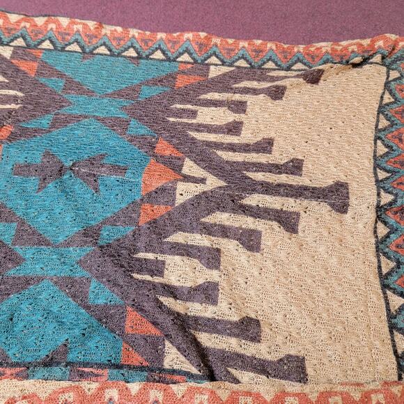 Western Aztec Native American Cropped Tunic Shirt Womens S Gossip Girl Cowgirl - Picture 11 of 11